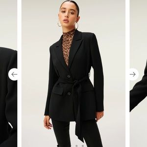 NWT Good American Trench Blazer In Black size 0